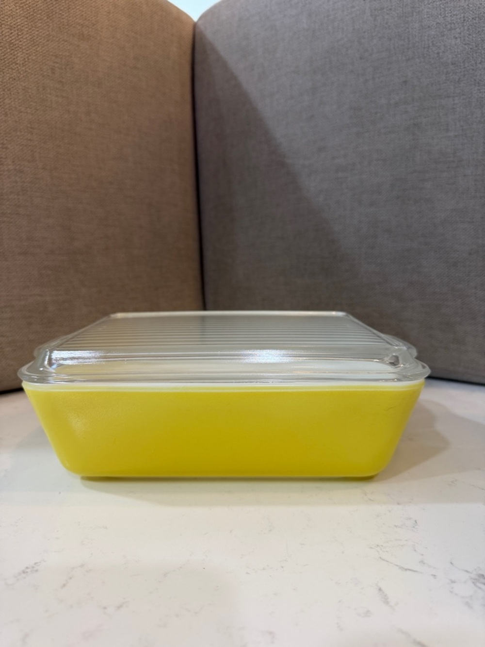 Pyrex Yellow Refrigerator Dish, model #503-B